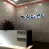 illuminated office sign at reception area